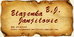 Blaženka Janjilović vizit kartica